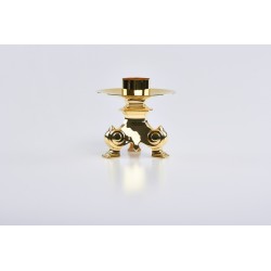 Candeliere dorato bossolo cm. 4