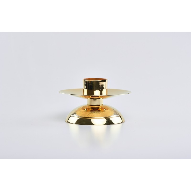 Candeliere dorato bossolo cm. 5