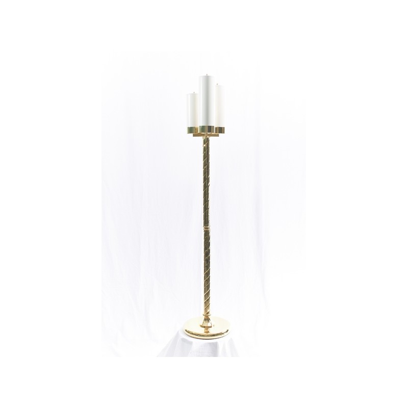 Candeliere tre fiamme con base