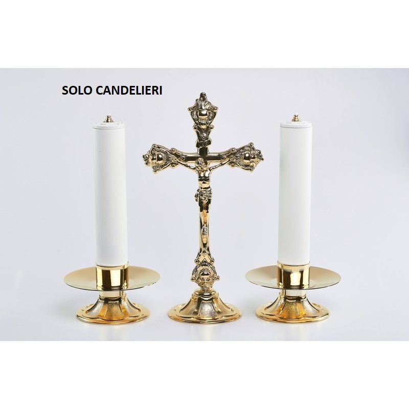 Coppia candelieri bossolo cm. 5