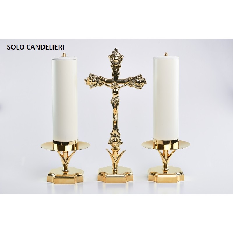 Coppia candelieri quadri completi  Ø cm. 8