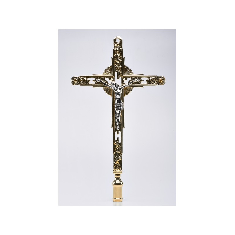 Croce Processione a innesto dorata