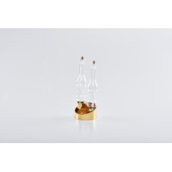 Lume doppio su basetta metallo cm. 21