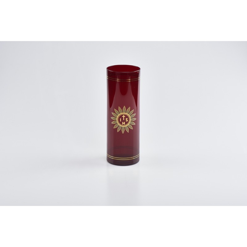 Vetro rosso serigrafato "IHS" 8 giorni