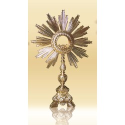 Ostensorio barocco in bronzo/ottone cm. 57