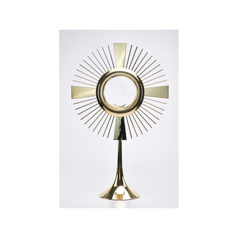 Ostensorio classico in ottone Ostia Magna cm. 61