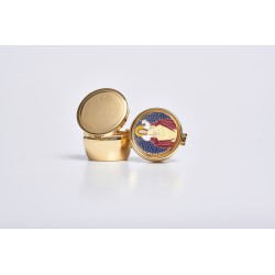 Teca alta placca peltro Ø cm. 5,4