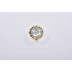 Teca mignon placca peltro Pane Mani Ø cm. 4