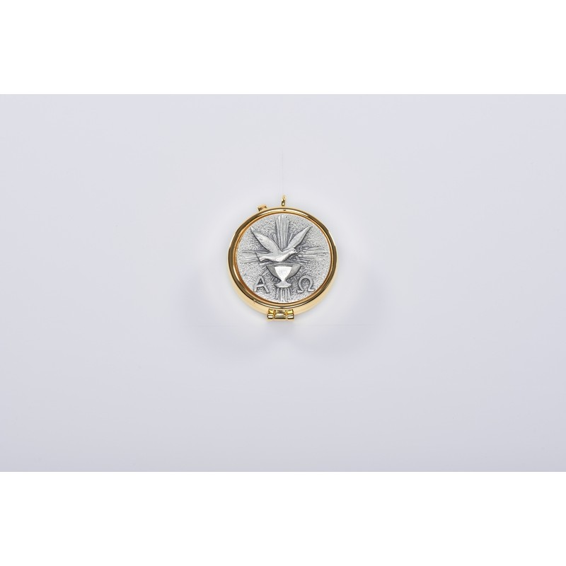 Teca placca peltro Colomba