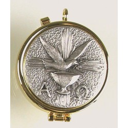 Teca placca peltro Colomba