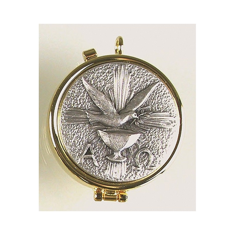 Teca placca peltro Colomba