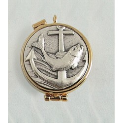 Teca placca peltro Pesce Ø cm. 5,4