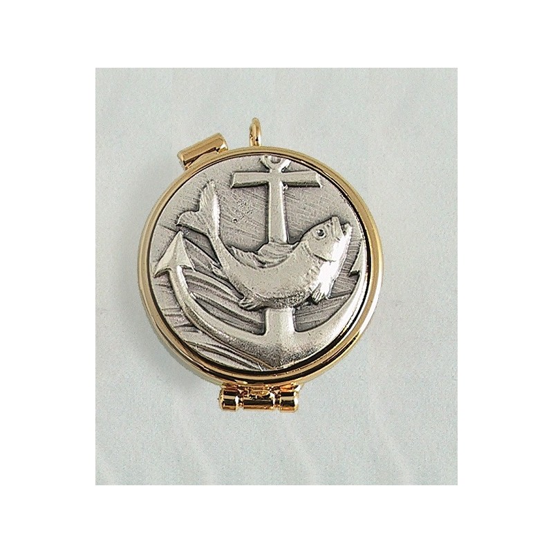 Teca placca peltro Pesce Ø cm. 5,4