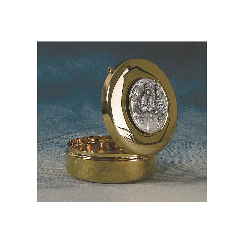 Teca placca peltro ultima cena Ø cm. 8