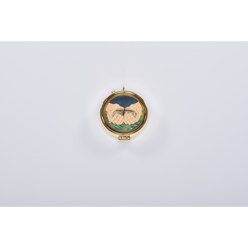 Teca placca smalto Pane Mani Ø cm. 5,4