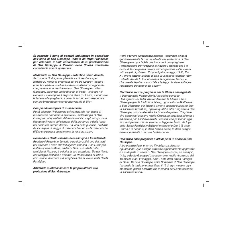 S. Giuseppe - Il dono dell'indulgenza Plenaria (100 pz)