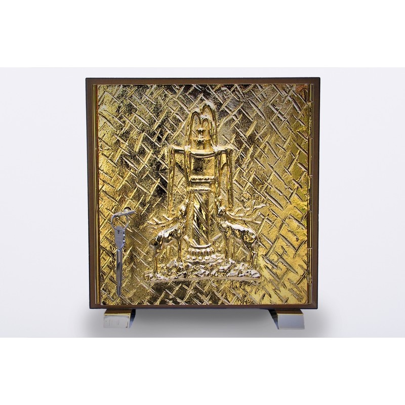 Tabernacolo in fusione con simbolo "Cervi alla fonte"