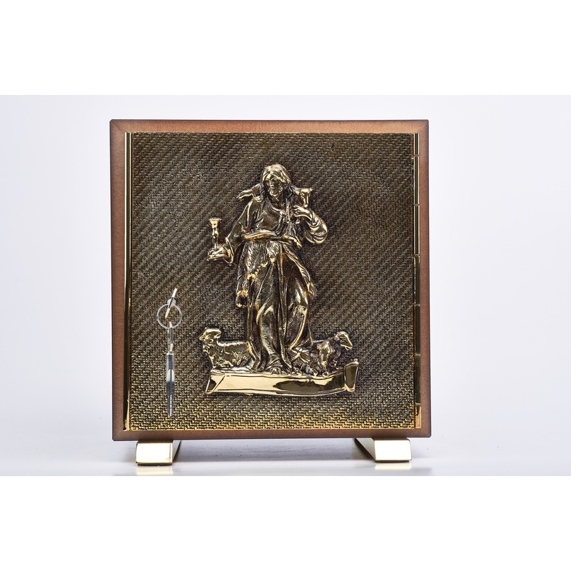 Tabernacolo in fusione con simbolo "Buon Pastore"