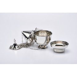 Turibolo nikelato alt. cm. 15,5 Ø cm. 11,5 con base