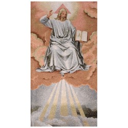 Copriambone ricamo a telaio Dio Padre