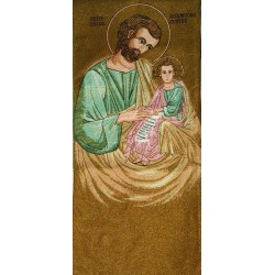 Copriambone ricamo a telaio San Giuseppe