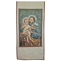 Copriambone ricamo a telaio San Giuseppe