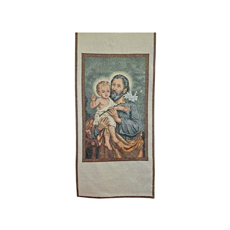 Copriambone ricamo a telaio San Giuseppe