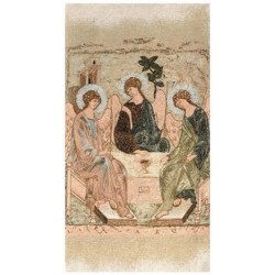 Copriambone ricamo a telaio Trinità di Rublev