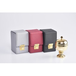 Astuccio con 1 vasetto per oli santi con interno in vetro