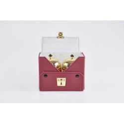 Astuccio con 2 vasetti per oli santi con interno in vetro