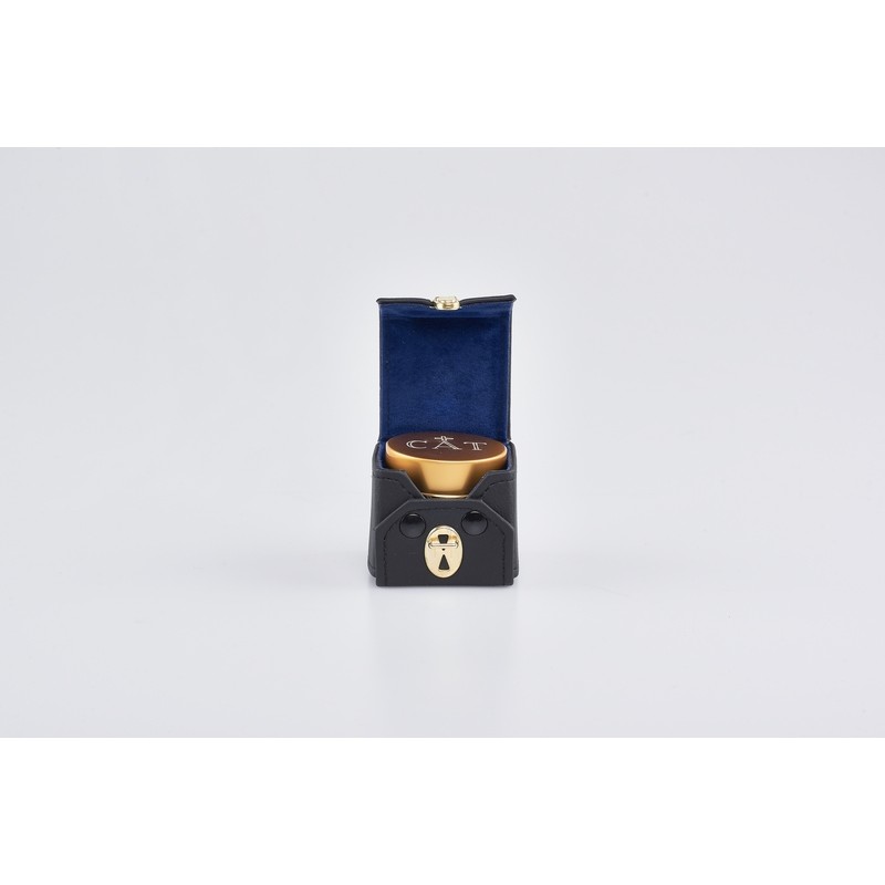 Astuccio con vasetto oli santi tondo in alluminio