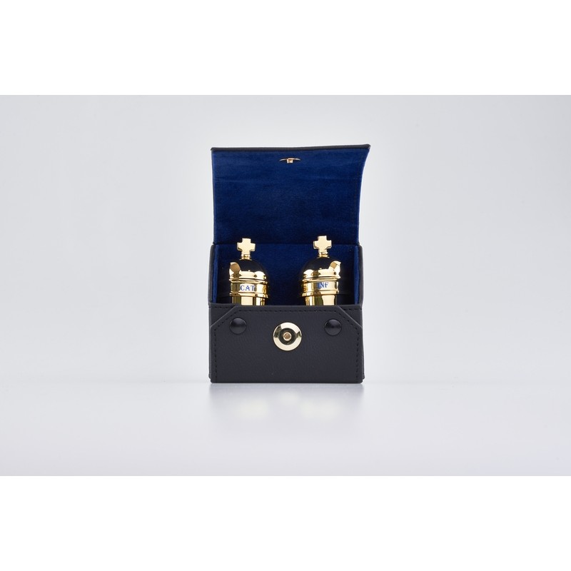 Due vasetti vintage oli santi in astuccio