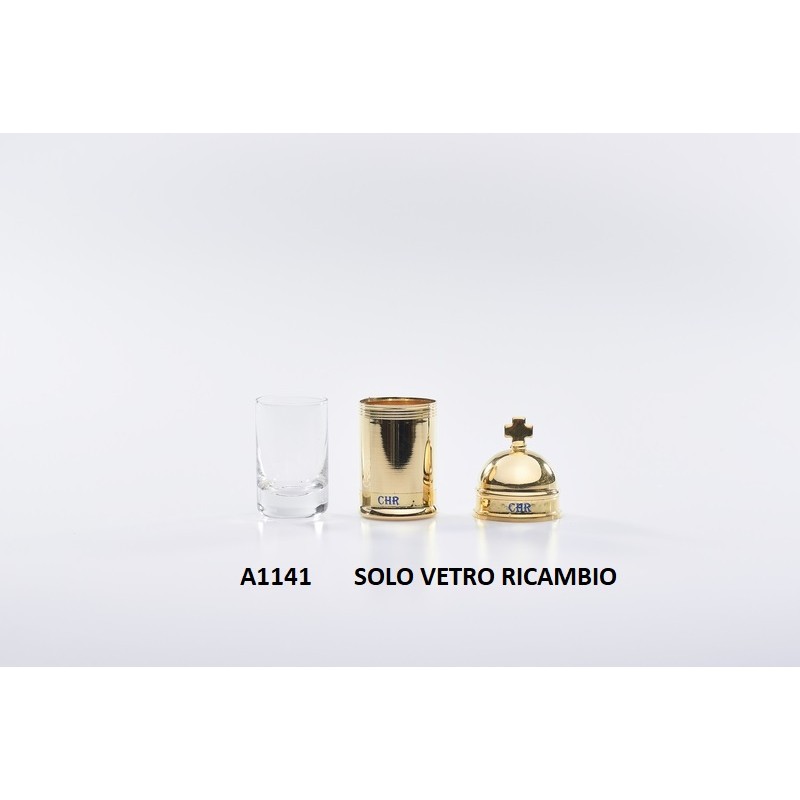 Ricambio vetro per vasetto vintage oli santi