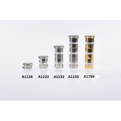 Vasetto doppio a colonna in metallo per oli santi