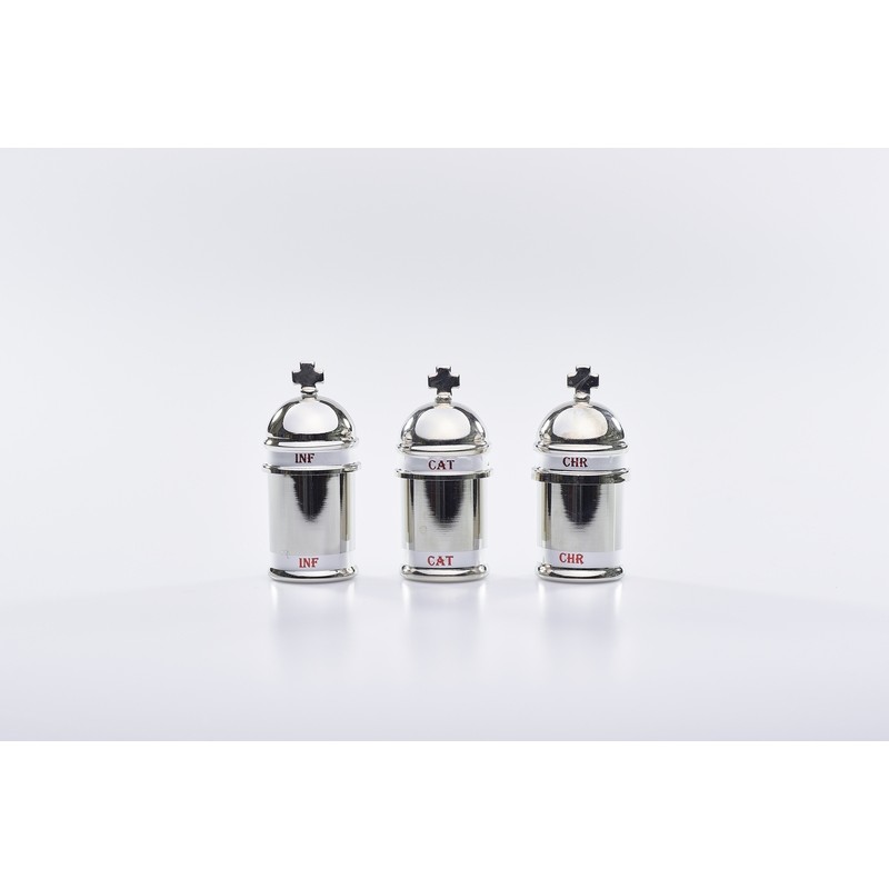 Vasetto vintage oli santi nikel