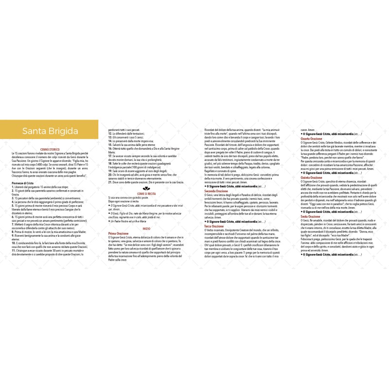 Rosario devozionale a Santa Brigida grano mm. 7 con medagliette