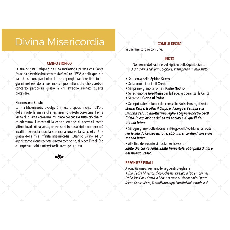 Rosario devozionale Divina Misericordia grano mm. 6