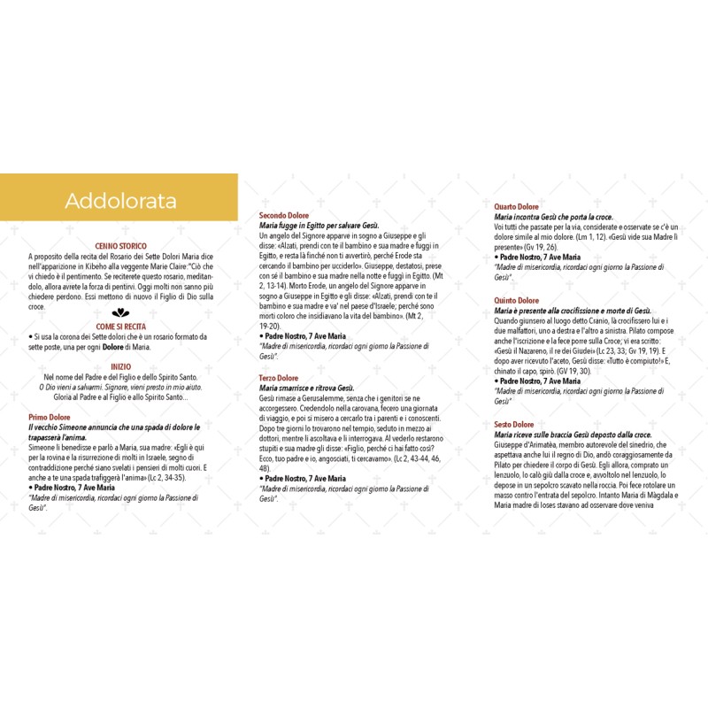 Rosario devozionale Madonna Addolorata grano mm. 5