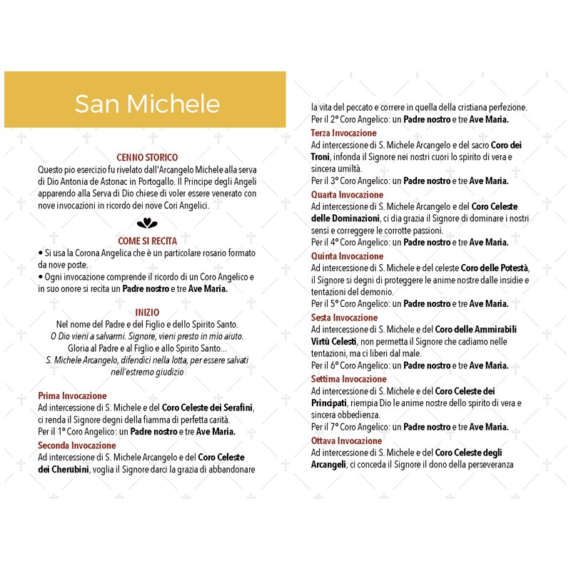 Rosario devozionale San Michele Arcangelo grano mm. 6