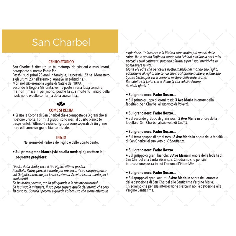 Rosario devozionale a San Charbel grano mm. 6