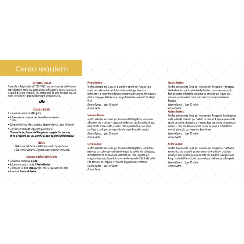 Rosario devozionale dei 100 requiem  grano mm. 4