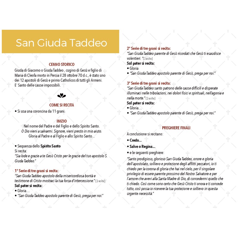 Rosario devozionale a San Giuda Taddeo grano mm. 7