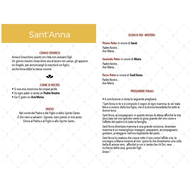 Rosario devozionale a Sant'Anna grano mm. 7