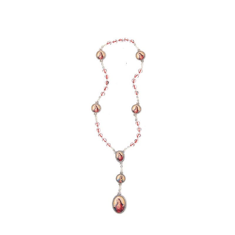 Rosario devozionale al Sacro Cuore di Gesù grano mm. 6,5
