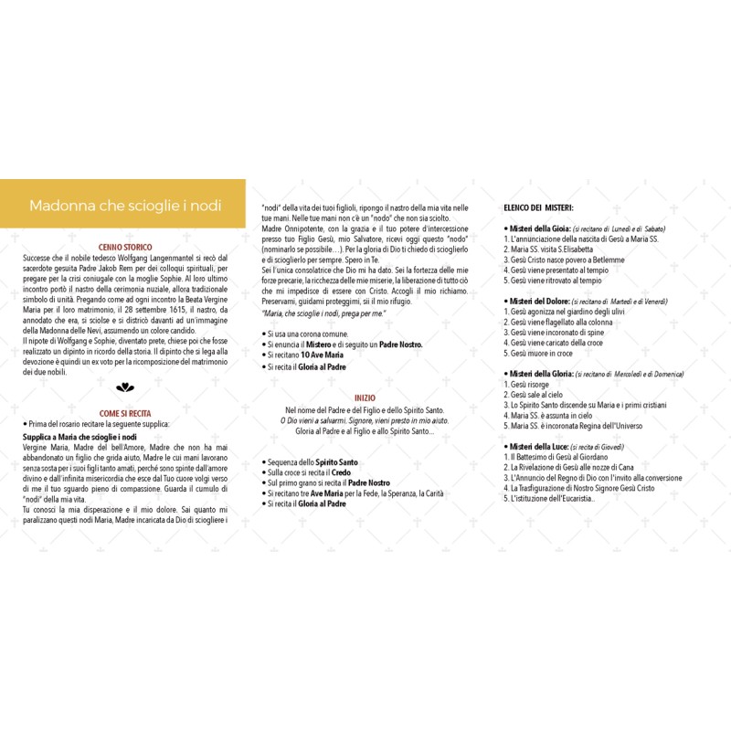 Rosario devozionale alla Madonna che scioglie i nodi grano mm. 6