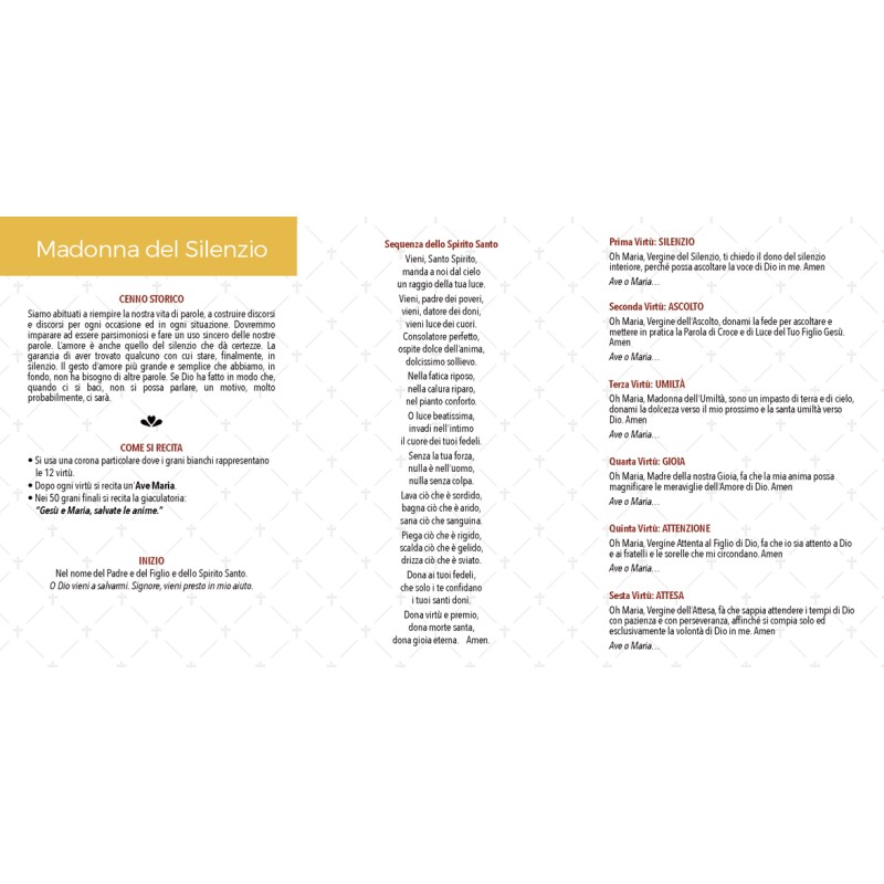 Rosario devozionale alla Madonna del Silenzio grano mm. 7+4