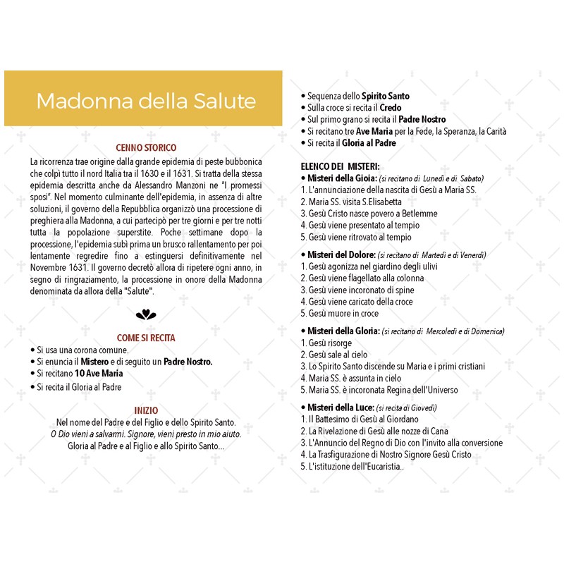 Rosario devozionale alla Madonna della Salute grano mm. 6