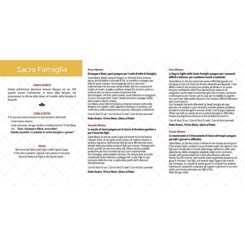 Rosario devozionale alla Sacra Famiglia grano mm. 7