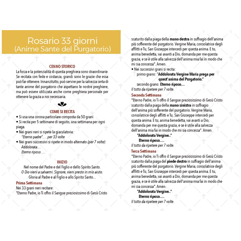 Rosario devozionale dei 33 giorni grano mm. 5