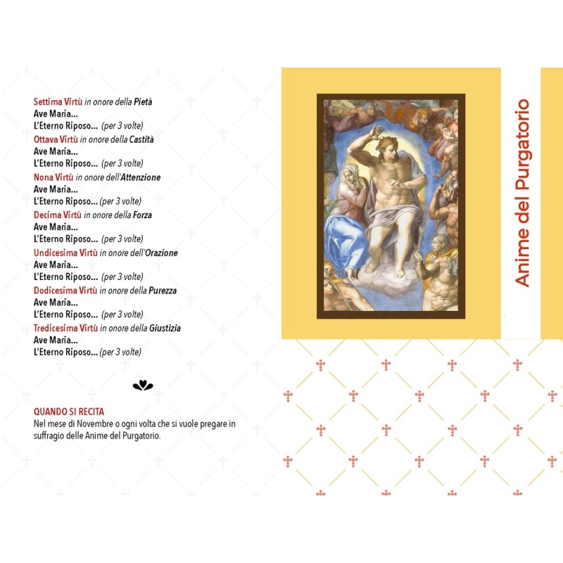 Rosario devozionale per le Anime del Purgatorio grano mm. 6